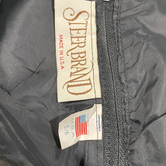 Steer Brand Leather Mini Skirt (Tag 5/6,Made in USA) Vintage Western/biker - Picture 5 of 6